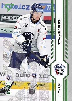 Tomas Mertl Plzen Tipsport ELH 2024/25 SportZoo 2. serie Green Glitter /30 #343